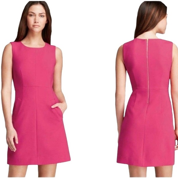 Diane Von Furstenberg Carpreena Mini Gardenia pink Stretch Knit Sheath Dress - Picture 1 of 7